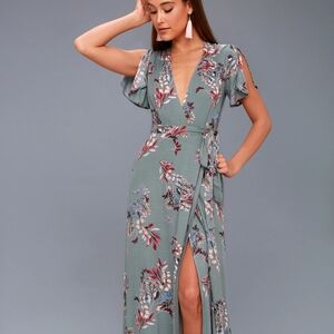 Floral Wrap Maxi Dress